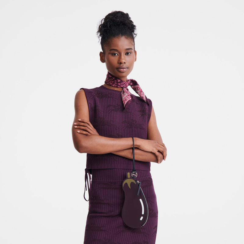 Longchamp Longcharm Eggplant clutch Eggplant | LC-TJEO6473
