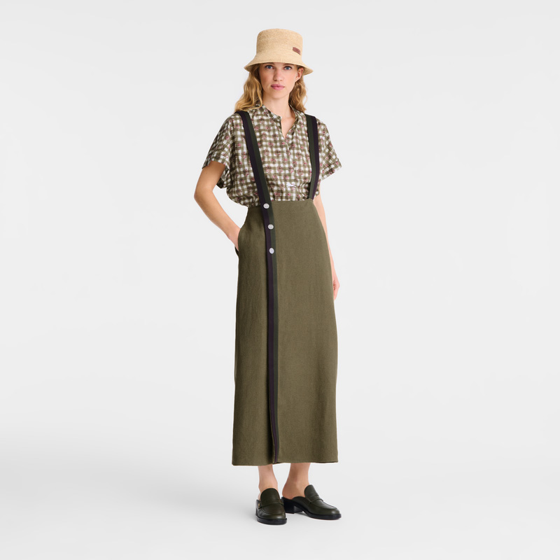 Longchamp Midi skirt Artichoke | LC-KGQU9619