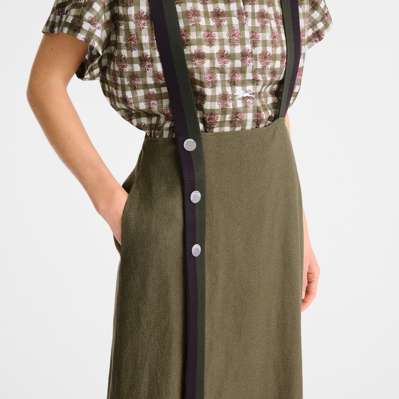Longchamp Midi skirt Artichoke | LC-KGQU9619