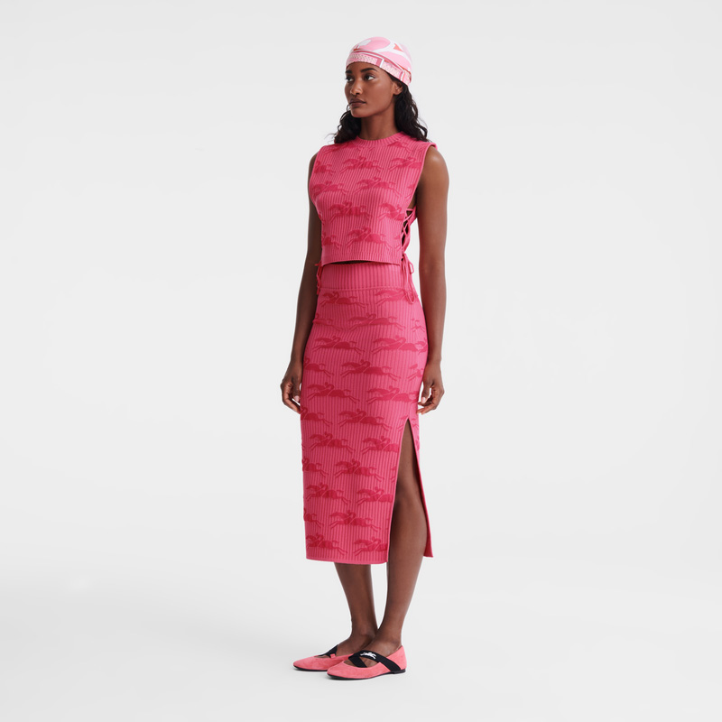 Longchamp Midi skirt Rosas | LC-GXPS2672