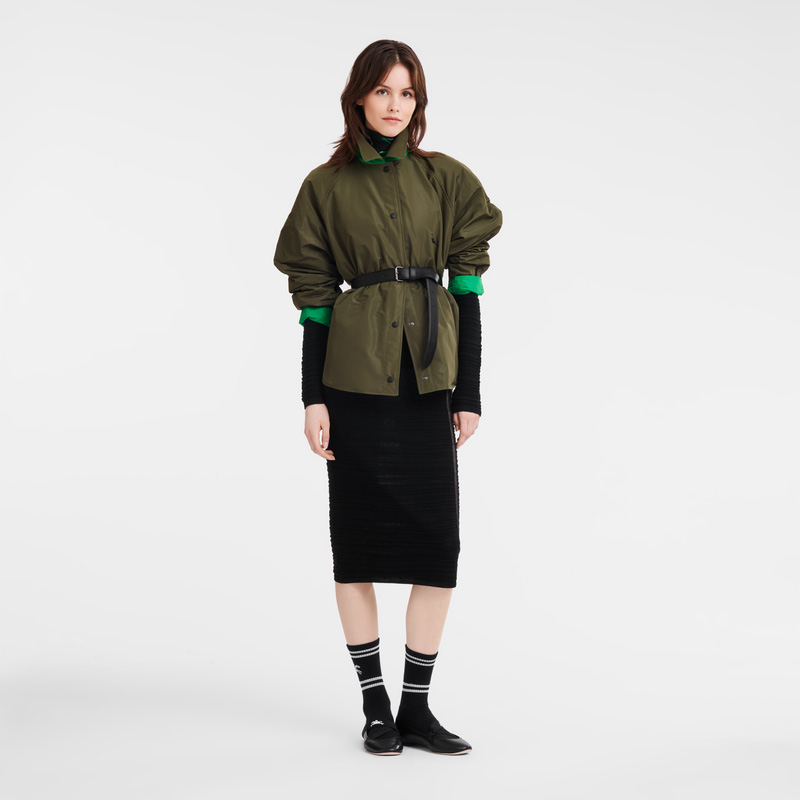 Longchamp Padded blouson Khaki/Green | LC-GUWB8731