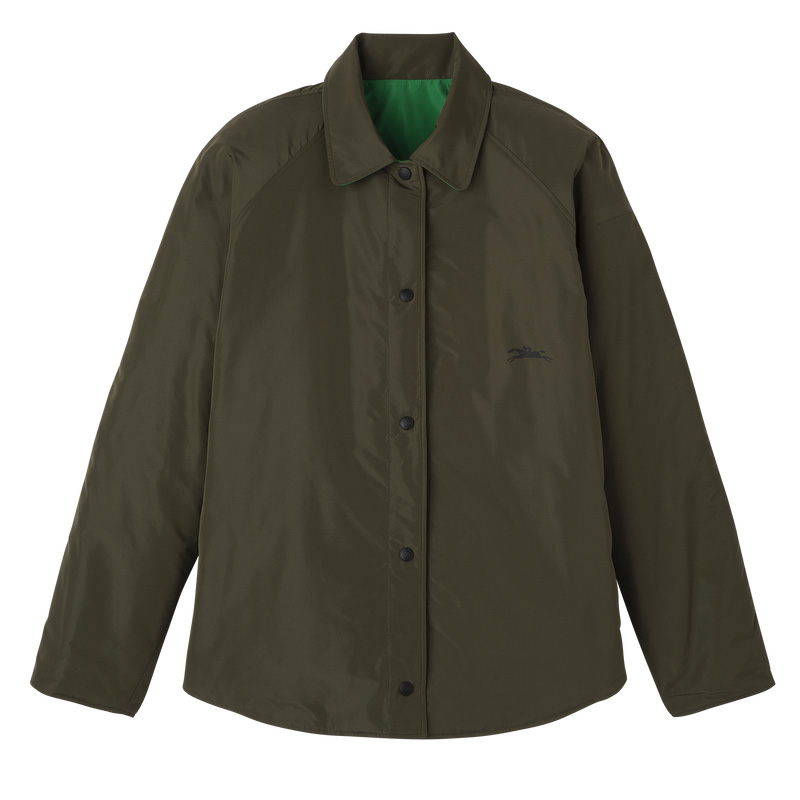 Longchamp Padded blouson Khaki/Green | LC-GUWB8731