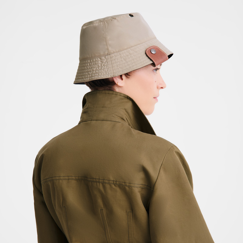 Longchamp Reversible bucket hat Black/Mahogany | LC-PUTR6470
