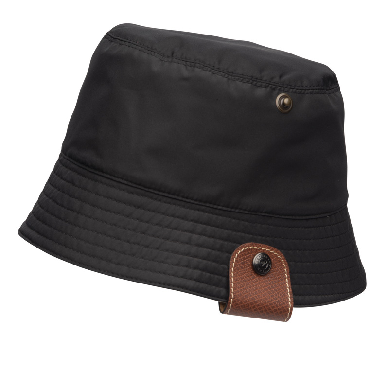 Longchamp Reversible bucket hat Black/Mahogany | LC-PUTR6470