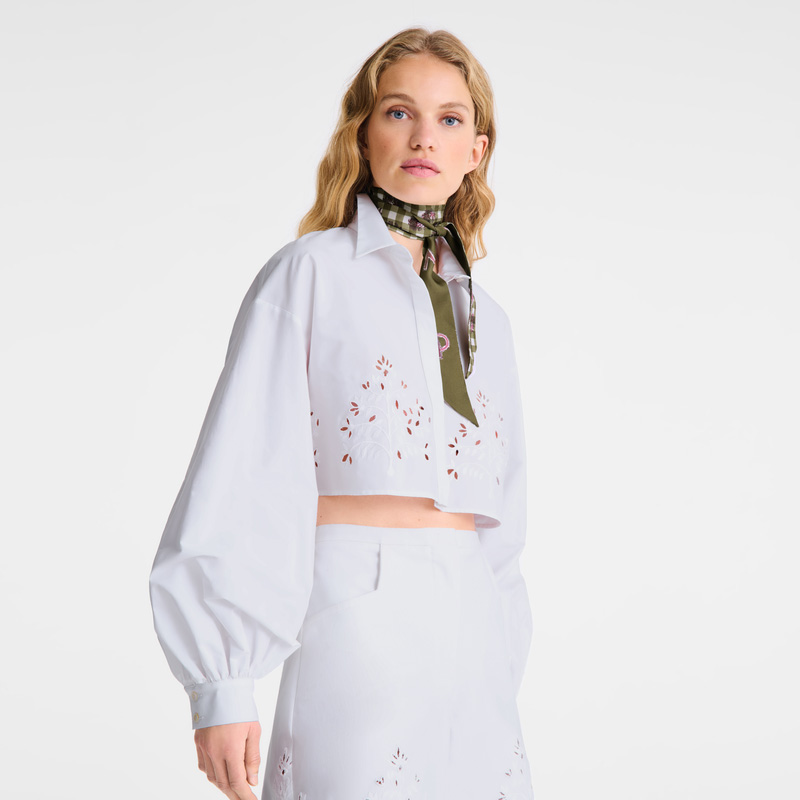 Longchamp Shirt Blancas | LC-QFRU3380