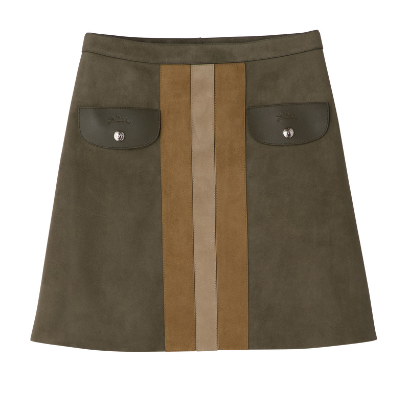 Longchamp Skirt Kaki | LC-OSVG1296