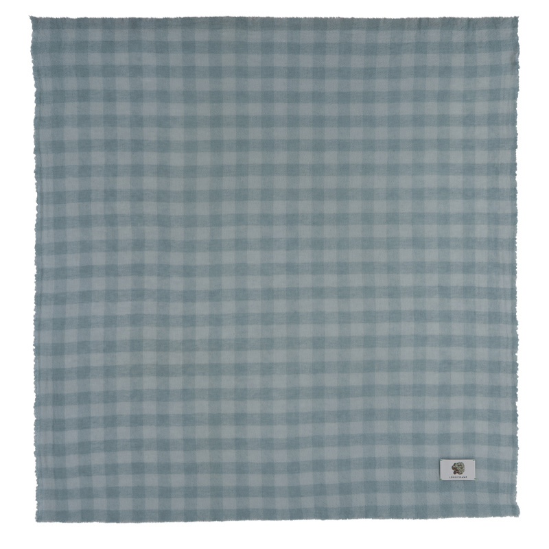 Longchamp Summer Gingham Stole Vervain | LC-UZMH4995