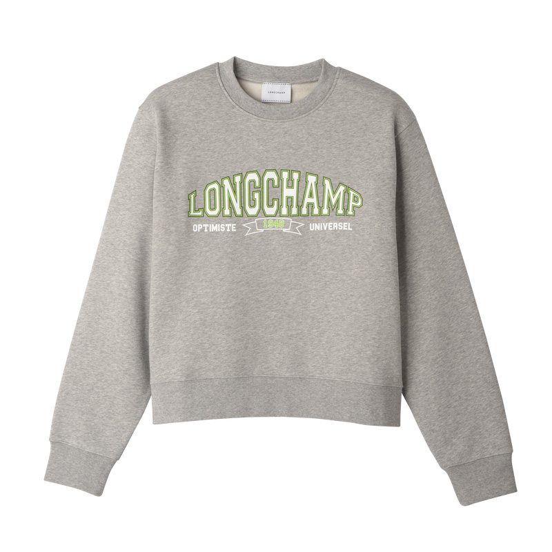 Longchamp Sweatshirt Gris | LC-FFZO7331