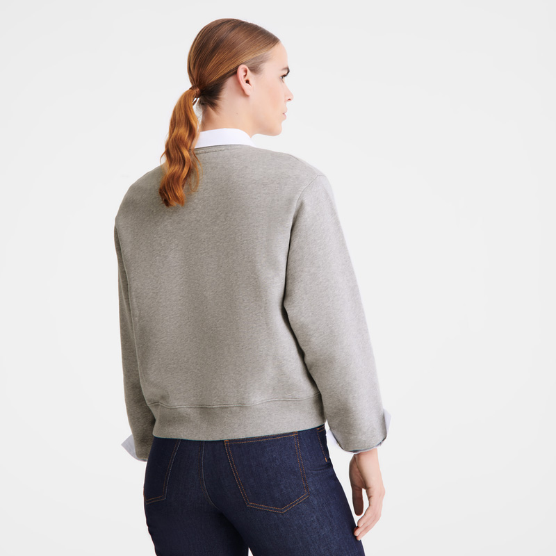 Longchamp Sweatshirt Gris | LC-KIPU6021