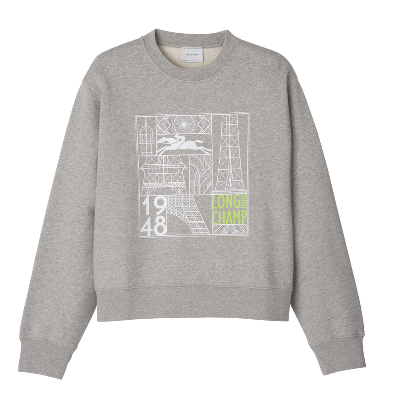 Longchamp Sweatshirt Gris | LC-KIPU6021