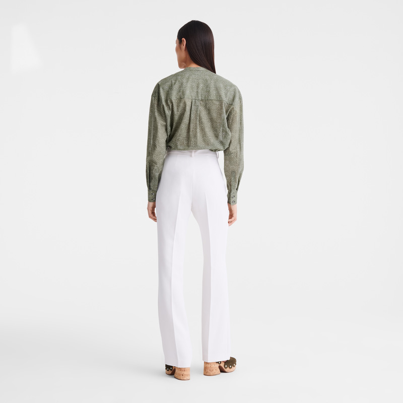 Longchamp Trousers Ecru | LC-QDGR2763