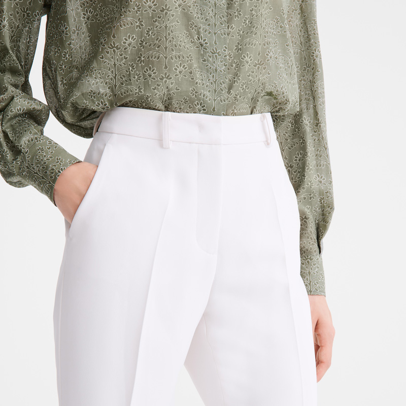 Longchamp Trousers Ecru | LC-QDGR2763