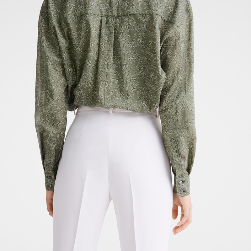 Longchamp Trousers Ecru | LC-QDGR2763