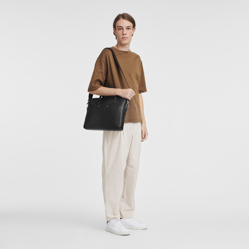 Longchamp sur Seine Briefcase Negras | LC-GWSN5472