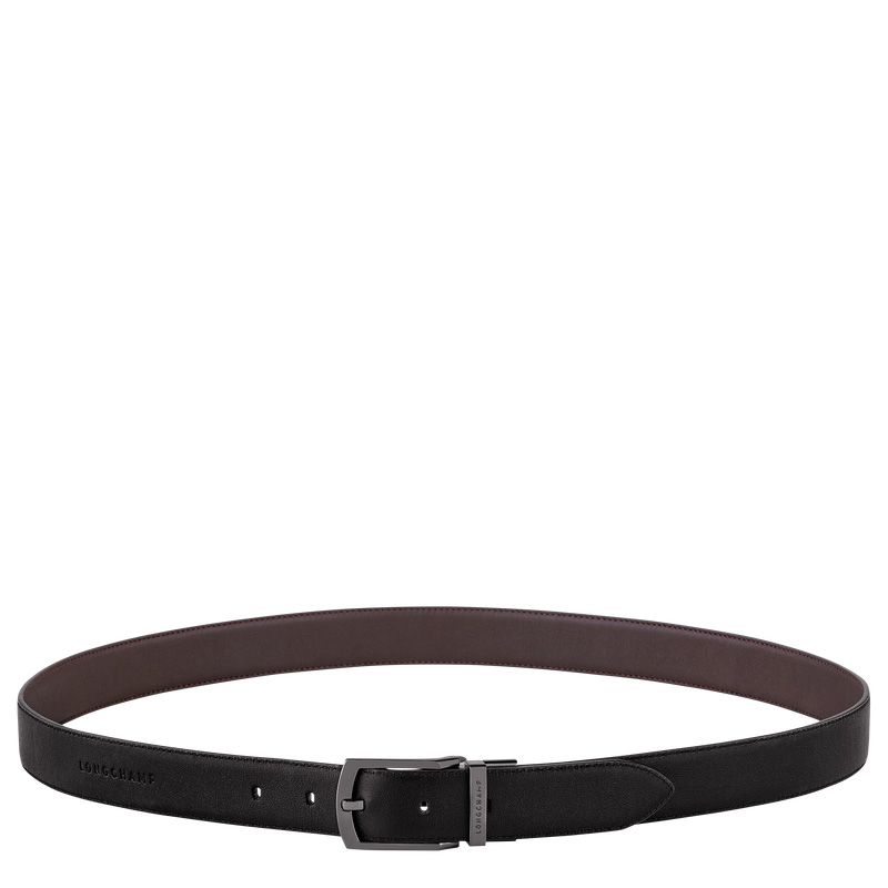 Longchamp sur Seine Men's belt Black/Mocha | LC-TWXN5337